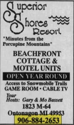 Superior Shores Resort (Johnsons Motel & Resort) - Sept 1993 Ad (newer photo)